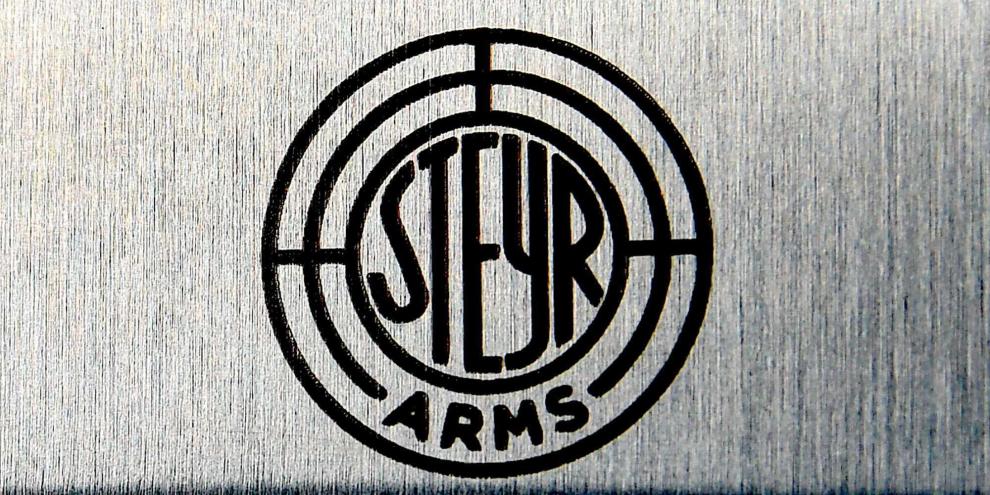 Das Logo von Steyr Arms. Das Unternehmen blickt auf eine mehr als 150jährige Geschichte zurück.