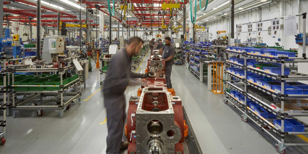 Blick in das Werk von Argo Tractors im italienischen Campagnola
