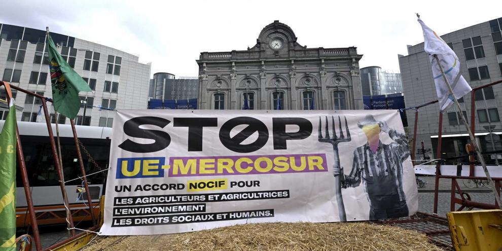Protestierende Landwirte in Brüssel.