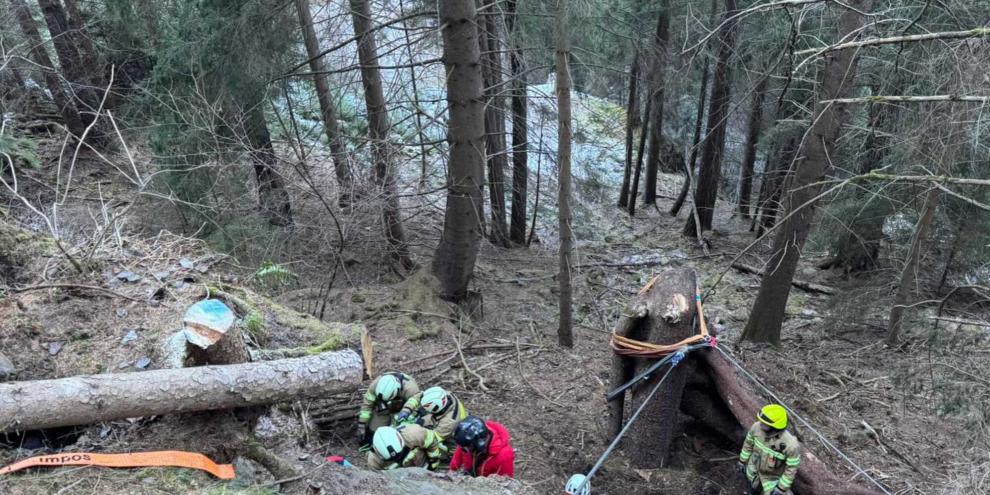 Die Feuerwehr Sautens war im Einsatz, um den verunglückten Waldbauern aus seiner Lage zu retten. Er wurde per Notarzthubschrauber ins Krankenhaus eingeliefert.