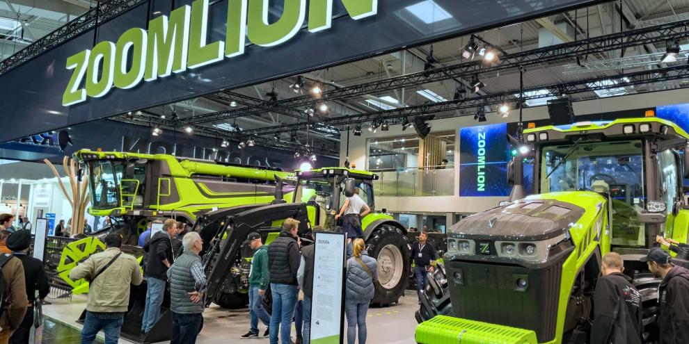Der Messestand von Zoomlion auf der Agritechnica 2025: Asiatische Hersteller gewinnen zunehmend an Bedeutung.