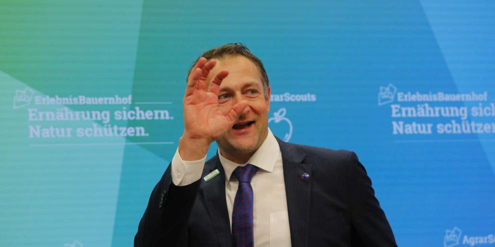 EU-Agrarkommissar Christophe Hansen auf der Grünen Woche (Archivbild).