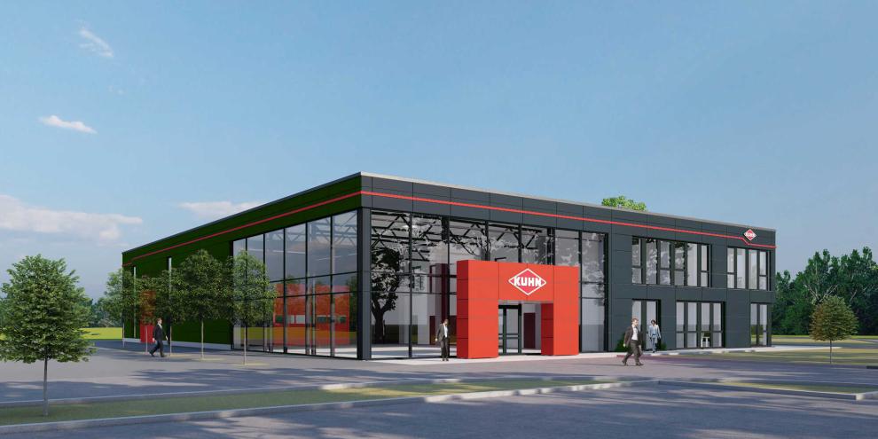 So soll das neue Gebäude der Kuhn Maschinen-Vertrieb GmbH nach der Fertigstellung aussehen.