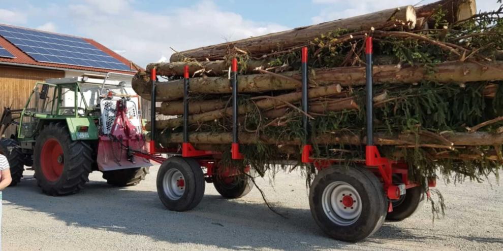 Ein Tüftler baut sich einen Rückewagen für die Waldarbeit selbst.