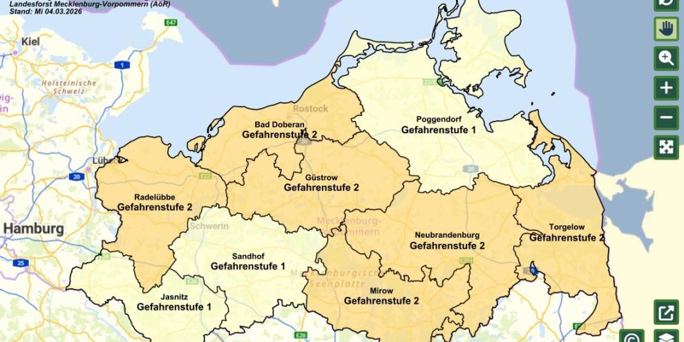 Waldbrand Gefahrenkarten