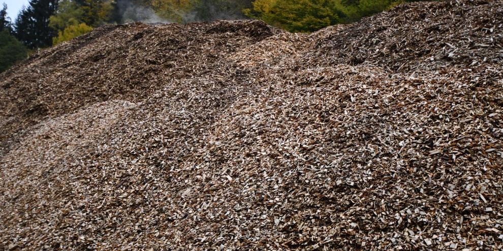 Hackschnitzel Haufen