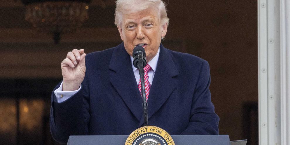 US-Präsident Donald Trump auf dem Balkon des Weißen Hauses