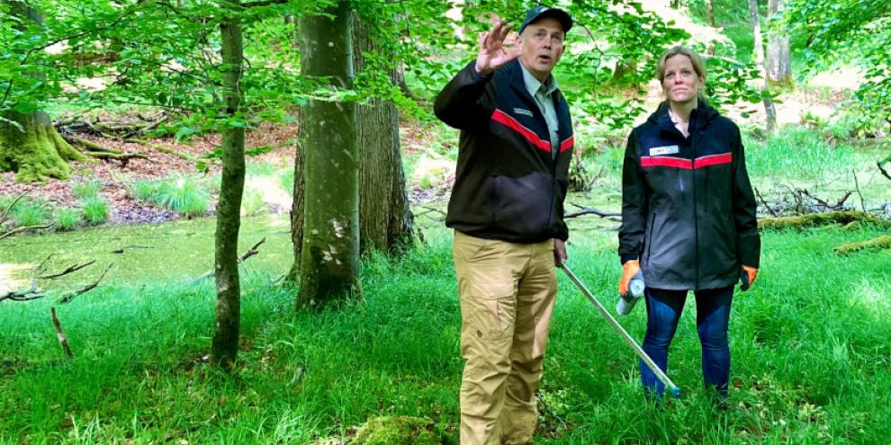 Forstministerin Cornelia Schmachtenberg und Landesforsten-Direktor Dr. Chris Freise stellten in der Försterei Bordesholm HaKon 3.0 vor.