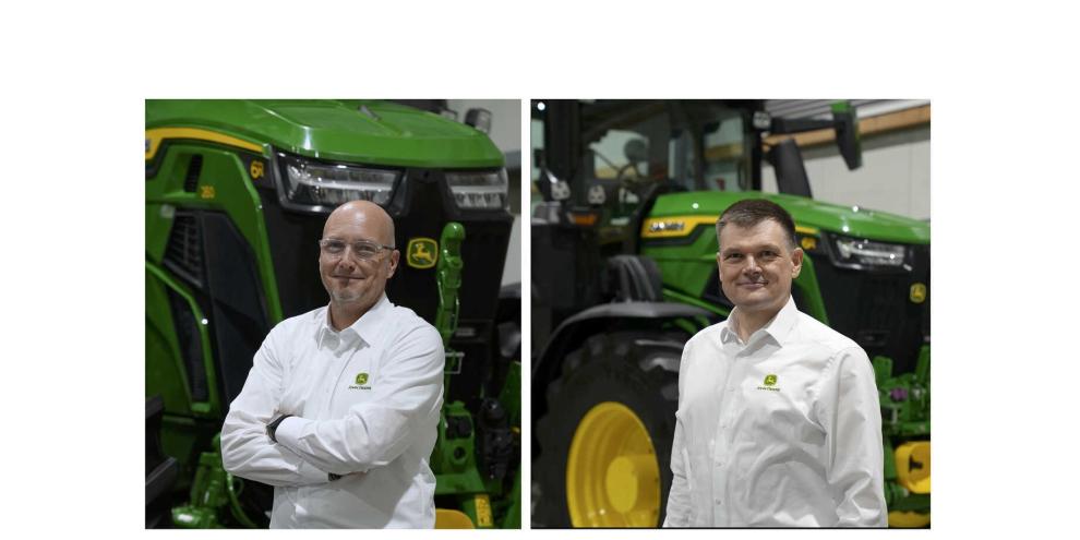 Matthias Steiner (li.) und Dr. Olaf Turss übernehmen neue Aufgaben in der Region 2 von John Deere.