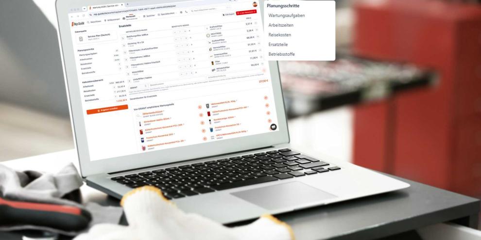 Der Serviceplanner für Rep.Guide soll die Abläufe im Arbeitsalltag vereinfachen.