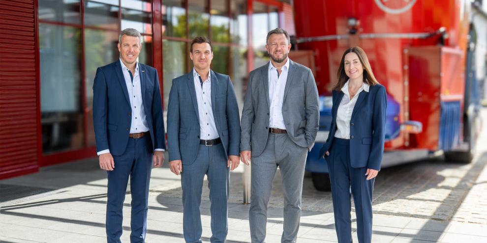 V.li.n.re.: Sascha Behrend, Florian Schörgnhofer, Klaus Alversammer und Heidi Waldinger.