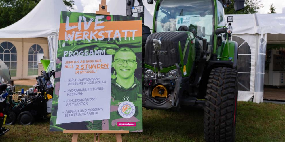 Die Live-Werkstatt war dieses Jahr neu auf dem Stand.