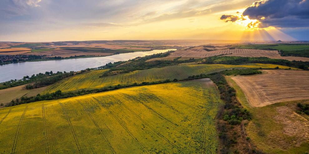 Kulturlandschaft am Süßen See in Sachsen-Anhalt.