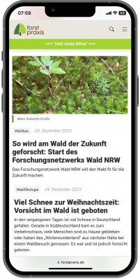 Smartphone forstpraxis Website