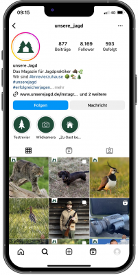 Abbildung: Ein Smartphone mit Inhalten des Instagram-Kanals