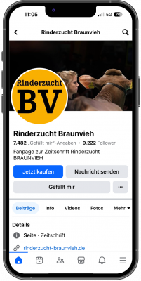 Abbildung: Ein Smartphone mit Inhalten des Facebook-Kanals