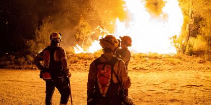 Feuerwehrleute bei einem Waldbrand in Spanien