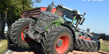 Ein Fendt nach einem Crash