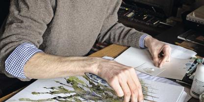 Rene Phillips ist als Illustrator zahlreicher uJ-Erzählungen bekannt. Wir haben ihn in seinem Atelier besucht.René Phillips in seinem gemütlichen Atelier im Dachgeschoss.
