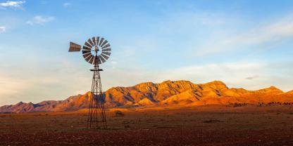 Ein Windrad in Australien