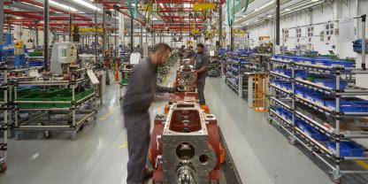 Blick in das Werk von Argo Tractors im italienischen Campagnola