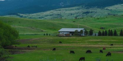 Eine Farm in Montana in den USA 