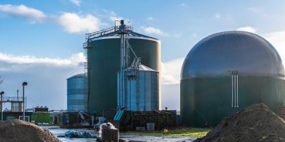 Eine große Biogasanlage