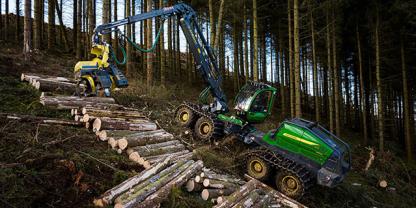 Forstmaschinen von John Deere erfreuen sich in Deutschland großer Beliebtheit.