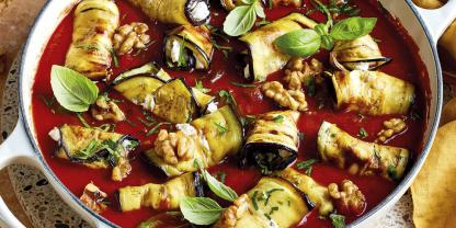 Nuss-Rezepte-Nuss-Auberginen-Röllchen