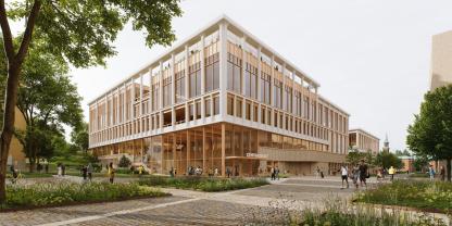 In Schwedens zweitgrößter Stadt wird das neue Zentralbad aus Holz gebaut.