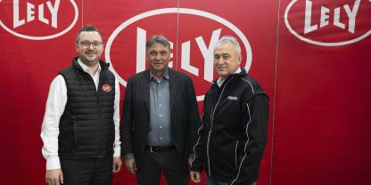 Eder besetzt Geschäftsbereich Lely neu (v.l.): Franz-Georg Wastl, Peter Eder, Georg Pfeilschifter.
