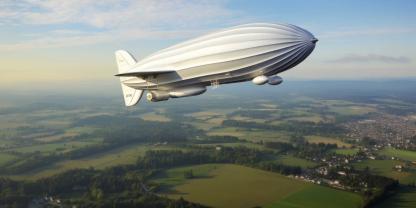 Der chinesische Windrad-Ballon ist fast so groß wie ein Flugzeug, ähnelt aber eher einem Zeppelin (siehe Foto). Die ringförmige Hülle des S1.500 ist mit Helium gefüllt.