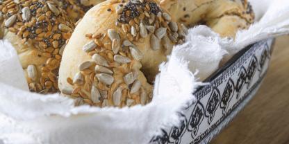 Schnelle Bagel-Variante ohne Ei