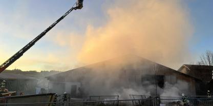 Einer Bauernfamilie im Ostallgäu gelang es, ihre Rinder aus einem brennendem Stall zu retten. Hierbei gab es einen Verletzten. Die Polizei ermittelt nun, wie es zu dem Stallbrand kommen konnte.