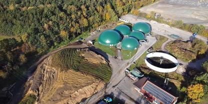 Die Biogasanlage im Kemnather Land: hier erzeugen 24 Landwirte zusammen Biogas. Einer davon ist Ely Eibisch.