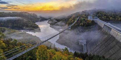Auf 3.900 Hektar stauen sich in der Rappbodetalsperre bis zu 109.000 Mio. Liter Wasser.