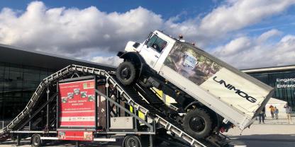 Ein Unimog in Gaggenau in der alten Fabrik