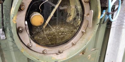 <b><i>Ein Blick in die Biogasanlage </i></b>verrät oft schon, woran es den Bakterien mangelt. 