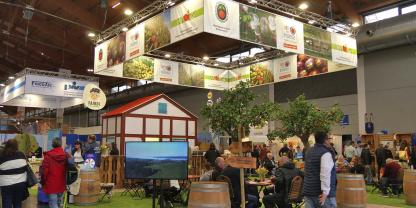 Ein Messestand zu Obst vom Bodensee