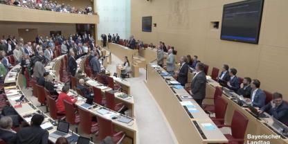 Die Abstimmung im Landtag in München.