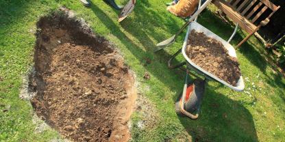 Auch wenn einem das Grundstück gehört, darf man nicht immer so tief graben wie man möchte.