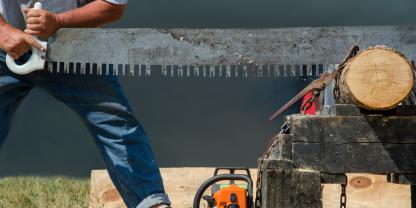 Fans des Sportholzfällens kommen auf der FORST live auch auf ihre Kosten. (Symbolbild)