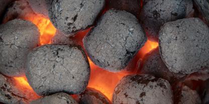 Mit dem bloßen Auge sieht man Holzkohle ihre Herkunft nicht an.