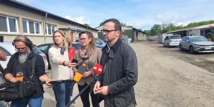 Landwirtschaftsministerin Hanka Mittelstädt und Innenminister Jan Redmann waren zum Viehdiebstahl-Krisentreffen nach Herzberg gekommen.
