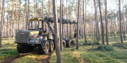 Abb. 1: Dieser Harvester kam bei einem der Versuche zum Einsatz.