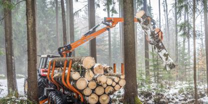 Rückewagen MTM 13T von Andreas Schüler im Wintereinsatz in Edelsfeld
