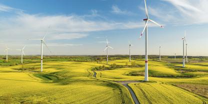 Windkraftanlagen in der Uckermark.