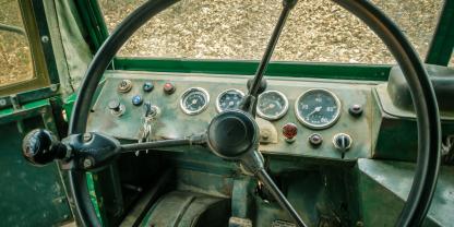Die Innenansicht eine Unimog