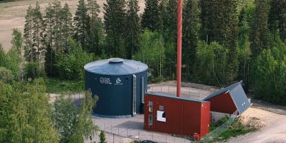 Die von Polar Night Energy entwickelte Sandbatterie speichert erneuerbare Energie in Form von Wärme.