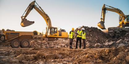 Baustelle-Bagger